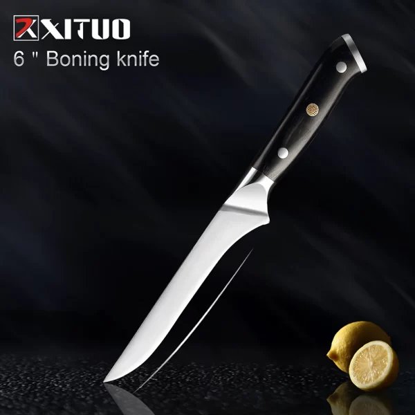 XITUO 7CR17 Stainless Steel Kitchen Knives Individual Set Pieces - Image 7