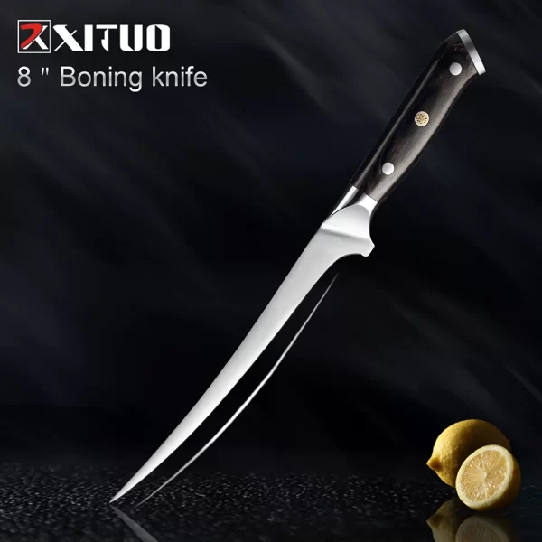 XITUO 7CR17 Stainless Steel Kitchen Knives Individual Set Pieces - Image 13