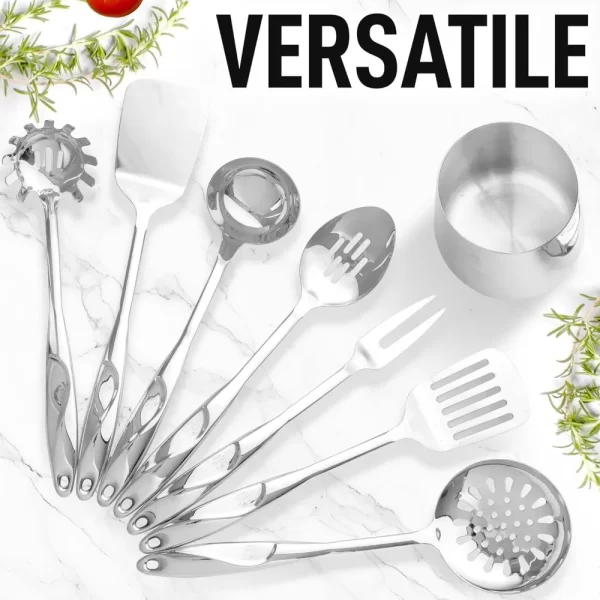 8 Piece Stainless Steel Kitchen Utensil Set - Image 4