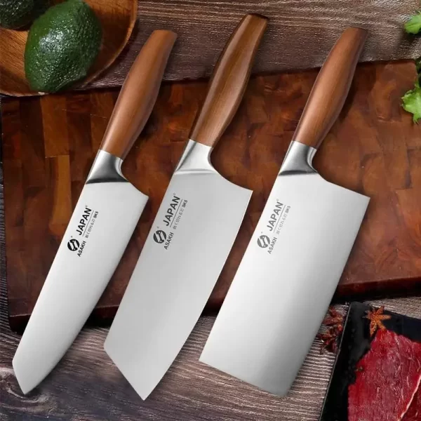 Stainless Steel Japanese Chef Knives Individual and 3PC Set