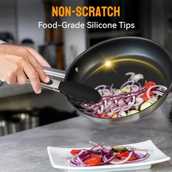 Silicone Kitchen Tongs Anti Scratch Non-Stick - Image 5