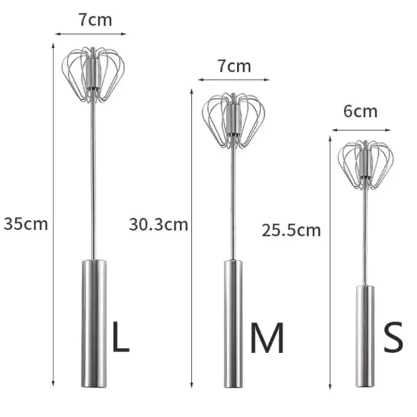 Stainless Steel Self-Spinning Mixer Whisk - Image 6