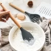 12PCS Silicone Kitchenware Non-Stick Wooden Handle Cookware Kitchen Utensils Set - Image 4