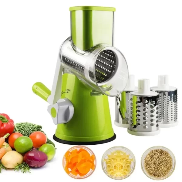 Produce Cutter & Slicer Machine With 3 Drum Attachments