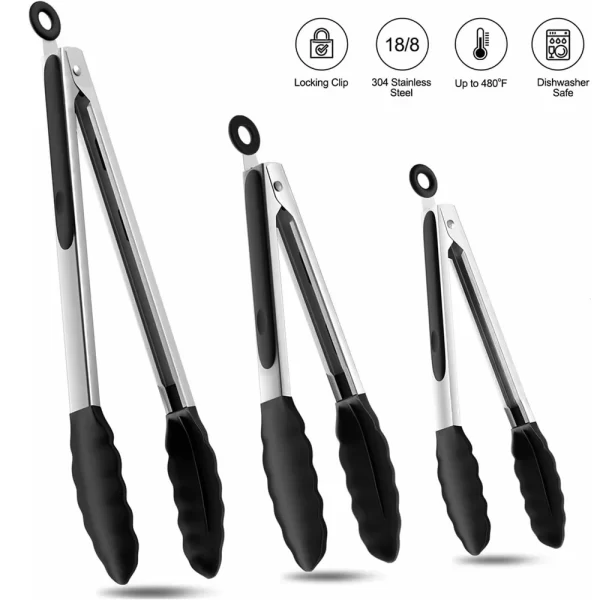 Silicone Kitchen Tongs Anti Scratch Non-Stick - Image 7