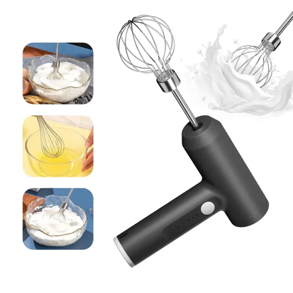 Wireless Electric Food Mixer 3 Speeds USB Rechargeable